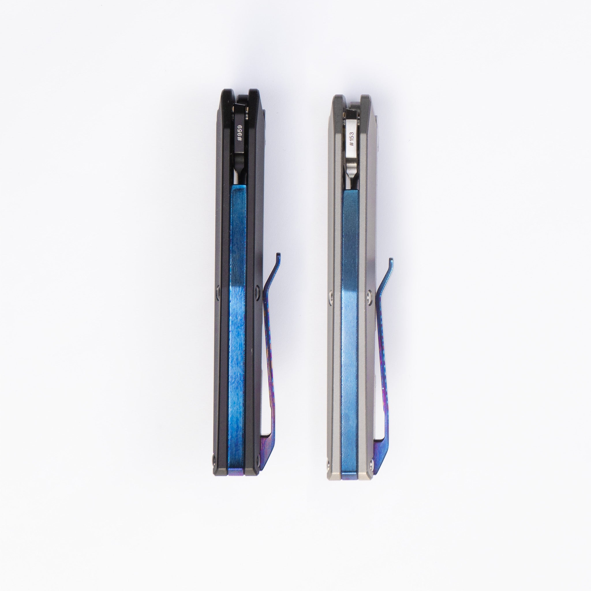 Vero Axon Mini Frame Lock and Liner Lock Timascus Set